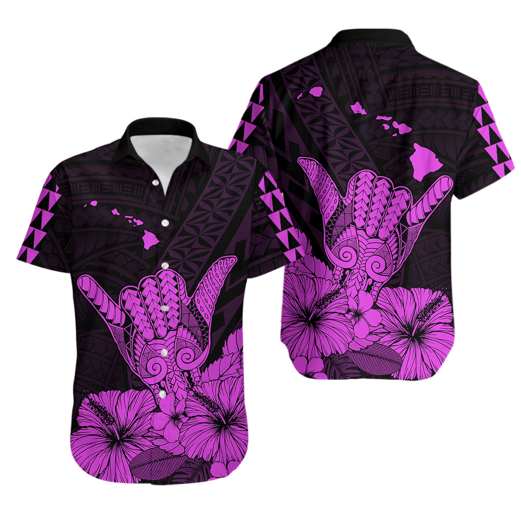 Hawaii Shaka Sign Hawaiian Shirt Purple Version LT9 Purple - Polynesian Pride