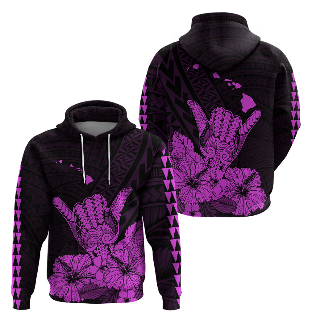 Hawaii Shaka Sign Hoodie Purple Version LT9 Pullover Hoodie Purple - Polynesian Pride