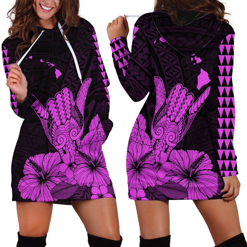 Hawaii Shaka Sign Hoodie Dress Purple Version LT9 Purple - Polynesian Pride