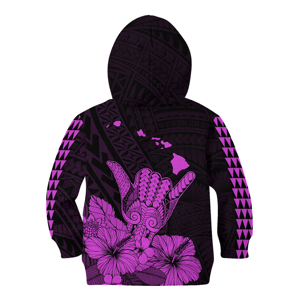 Hawaii Shaka Sign Kid Hoodie Purple Version LT9 - Polynesian Pride