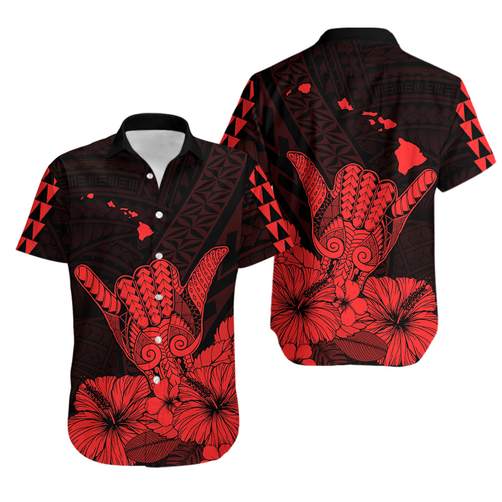 Hawaii Shaka Sign Hawaiian Shirt Red Version LT9 Red - Polynesian Pride