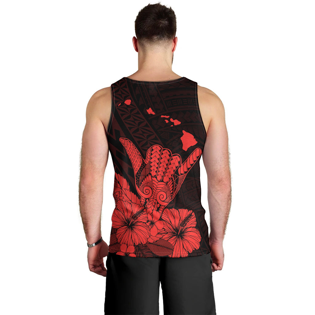 Hawaii Shaka Sign Men Tank Top Red Version LT9 - Polynesian Pride