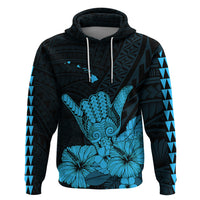 Hawaii Shaka Sign Hoodie Blue Version LT9 - Polynesian Pride