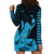 Hawaii Shaka Sign Hoodie Dress Blue Version LT9 - Polynesian Pride