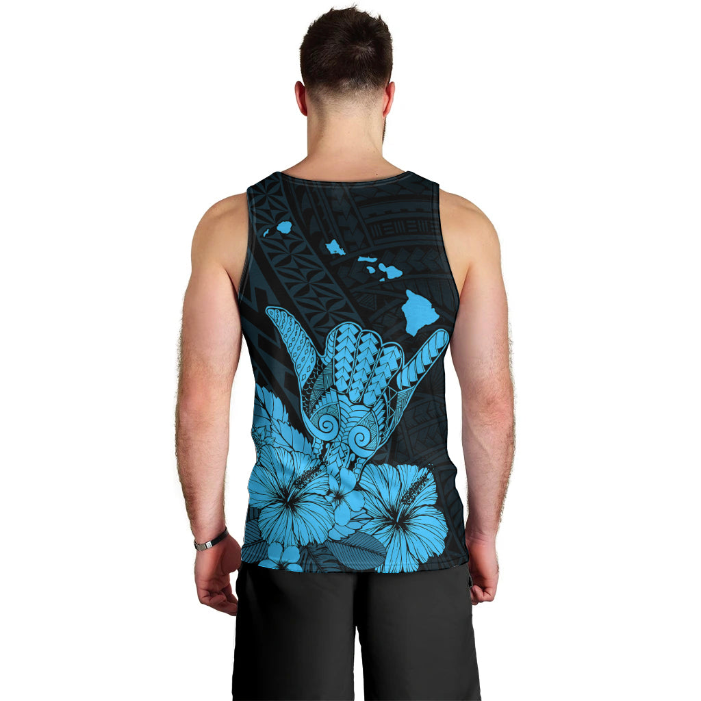 Hawaii Shaka Sign Men Tank Top Blue Version LT9 - Polynesian Pride