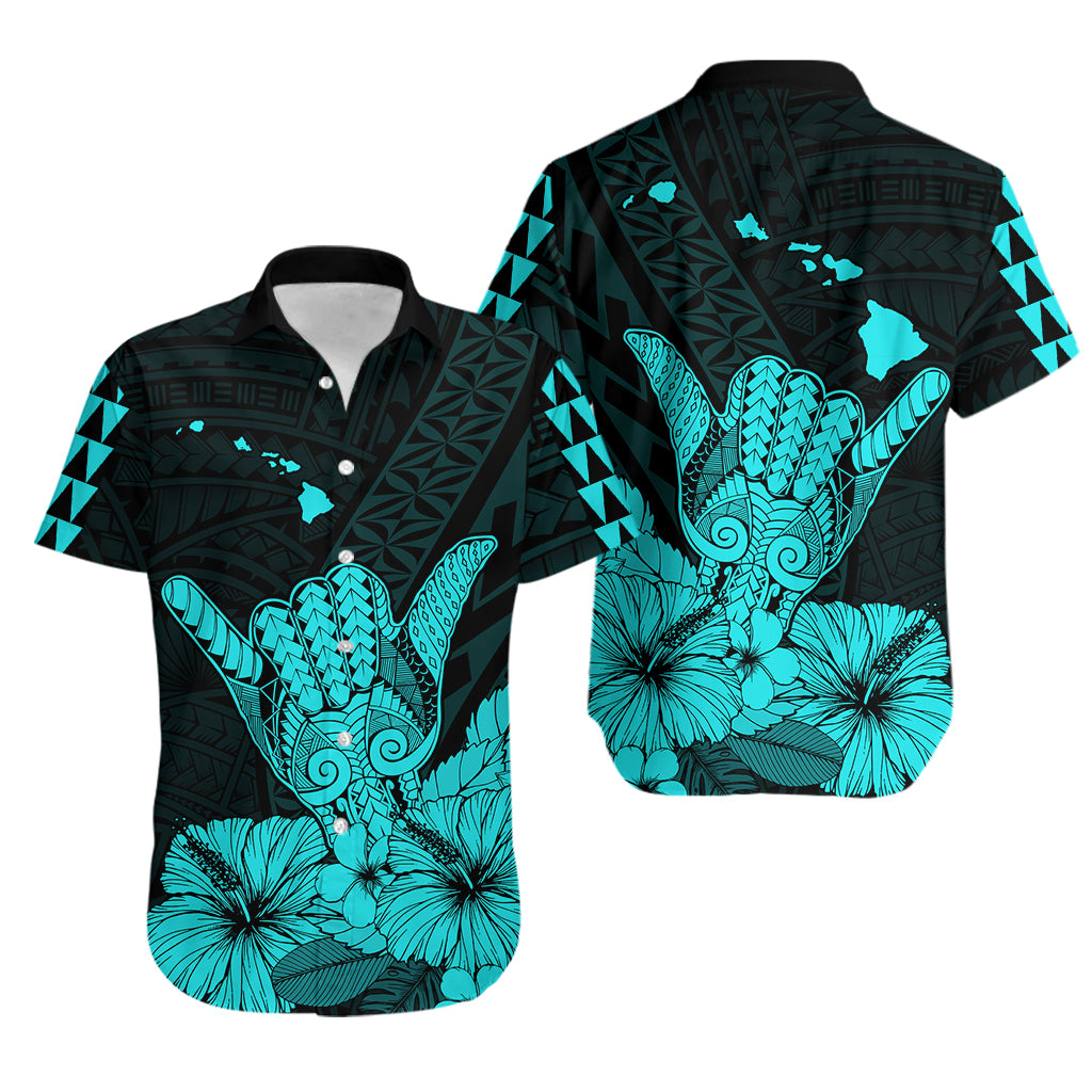 Hawaii Shaka Sign Hawaiian Shirt Turquoise Version LT9 Turquoise - Polynesian Pride