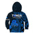 Tonga ANZAC Day Kid Hoodie Lest We Forget Blue Version LT9 Zip Hoodie Blue - Polynesian Pride