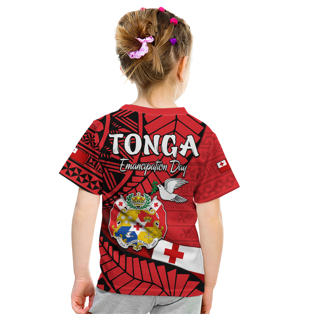 Tonga Emancipation Day Kid T Shirt Happy 53rd Independence Anniversary LT9 - Polynesian Pride