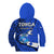 Tonga Emancipation Day Kid Hoodie Happy 53rd Independence Anniversary Blue Version LT9 Zip Hoodie Blue - Polynesian Pride