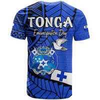 Tonga Emancipation Day T Shirt Happy 53rd Independence Anniversary Blue Version LT9 - Polynesian Pride