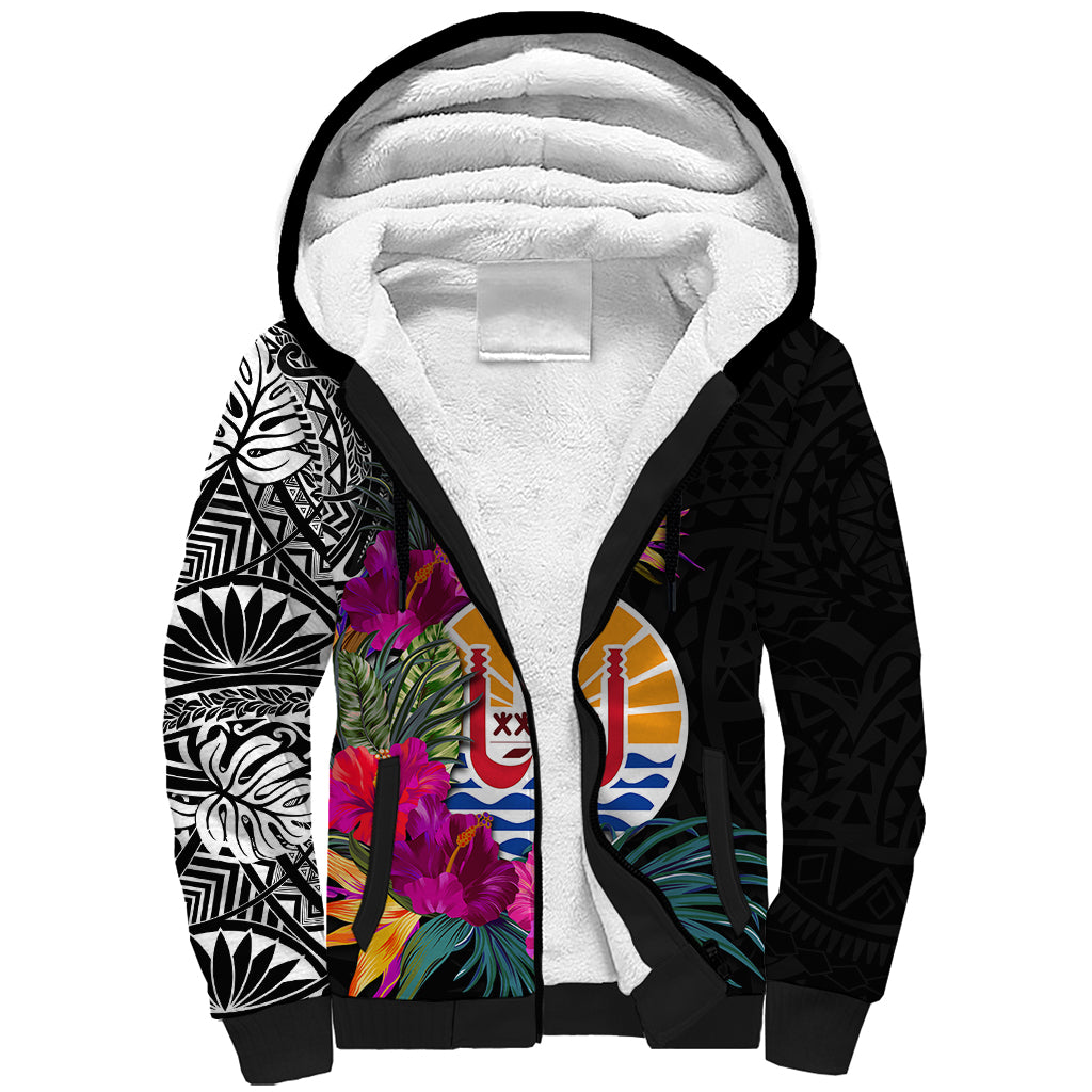 (Custom Personalised) Tahiti Island Sherpa Hoodie French Polynesian Tropical LT9 Unisex Black - Polynesian Pride