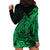 Polynesian Tahiti Island Hoodie Dress The Wave of Water - Green LT9 - Polynesian Pride