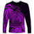 Polynesian Tahiti Island Long Sleeve Shirt The Wave of Water - Purple LT9 Unisex Purple - Polynesian Pride