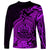 Polynesian Tahiti Island Long Sleeve Shirt The Wave of Water - Purple LT9 - Polynesian Pride