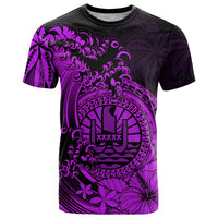 Polynesian Tahiti Island T Shirt The Wave of Water Purple LT9 Purple - Polynesian Pride