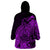 Polynesian Tahiti Island Wearable Blanket Hoodie The Wave of Water - Purple LT9 - Polynesian Pride