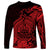 Polynesian Tahiti Island Long Sleeve Shirt The Wave of Water - Red LT9 - Polynesian Pride