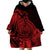 Polynesian Tahiti Island Wearable Blanket Hoodie The Wave of Water - Red LT9 - Polynesian Pride