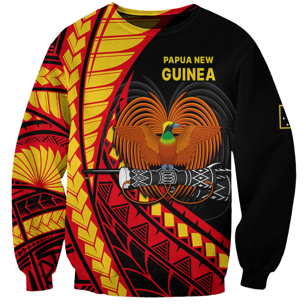 Papua New Guinea Sweatshirt The Greater Bird of Paradise LT9 Unisex Black - Polynesian Pride