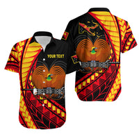 (Custom Personalised) Papua New Guinea Hawaiian Shirt The Greater Bird of Paradise LT9 Black - Polynesian Pride