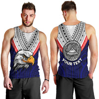 (Custom Personalised) American Samoa Men Tank Top Bald Eagle with Polynesian Pattern LT9 - Polynesian Pride