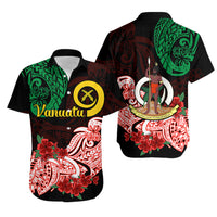Vanuatu Hawaiian Shirt Polynesian Floral Tribal LT9 Black - Polynesian Pride