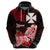 Custom Wallis et Futuna Hoodie Polynesian Floral Tribal LT9 Zip Hoodie Black - Polynesian Pride