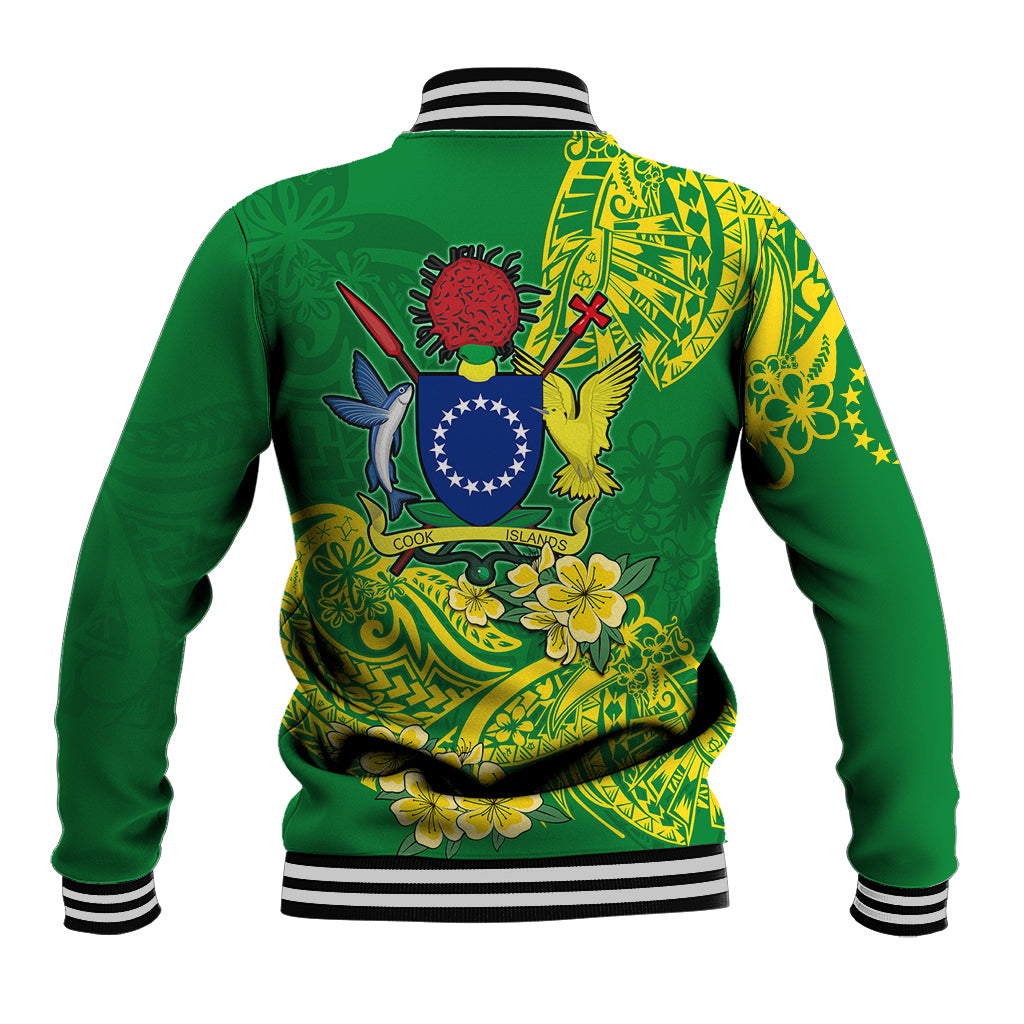 (Custom Personalised) Cook Island Baseball Jacket Polynesian Floral Tribal LT9 - Polynesian Pride
