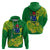 Custom Cook Island Hoodie Polynesian Floral Tribal LT9 Pullover Hoodie Green - Polynesian Pride