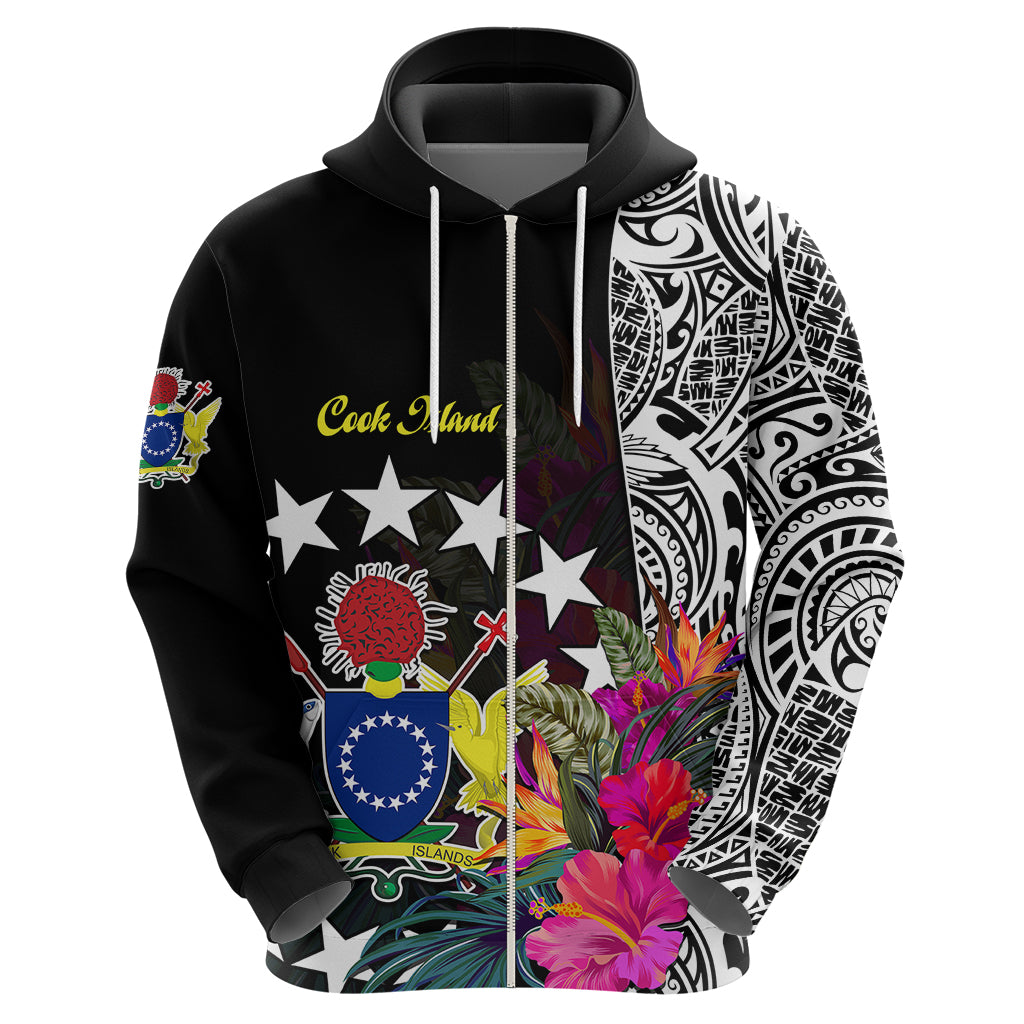 Cook Island Hoodie Tribal Polynesian and Tropical Flowers LT9 - Polynesian Pride