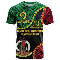 Vanuatu 43rd Anniversary T Shirt Tugeta Yumi Selebretem Indipendens Dei LT9 Black - Polynesian Pride
