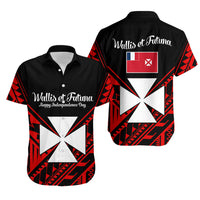 Wallis et Futuna Hawaiian Shirt Happy Independence Day LT9 Red - Polynesian Pride