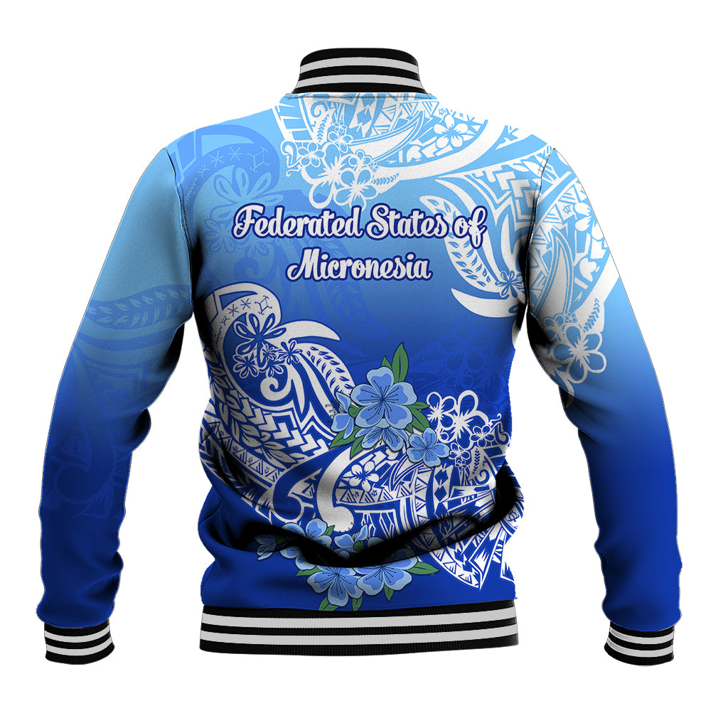 Federated States Of Micronesia Baseball Jacket Polynesian Floral Tribal LT9 - Polynesian Pride