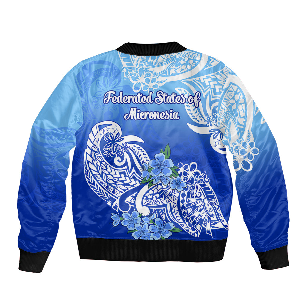 Federated States Of Micronesia Bomber Jacket Polynesian Floral Tribal LT9 - Polynesian Pride