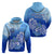 Federated States of Micronesia Hoodie Polynesian Floral Tribal LT9 Pullover Hoodie Blue - Polynesian Pride