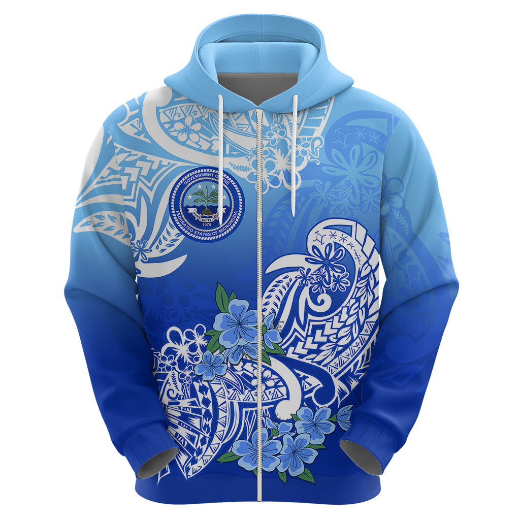 Federated States of Micronesia Hoodie Polynesian Floral Tribal LT9 - Polynesian Pride