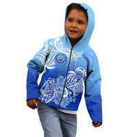 Federated States Of Micronesia Kid Hoodie Polynesian Floral Tribal LT9 - Polynesian Pride