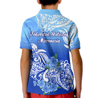 Federated States Of Micronesia Kid Polo Shirt Polynesian Floral Tribal LT9 - Polynesian Pride