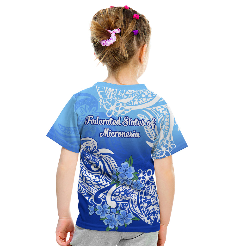 Federated States Of Micronesia Kid T Shirt Polynesian Floral Tribal LT9 - Polynesian Pride