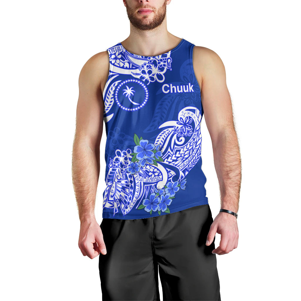 FSM Chuuk State Men Tank Top Polynesian Floral Tribal LT9 - Polynesian Pride