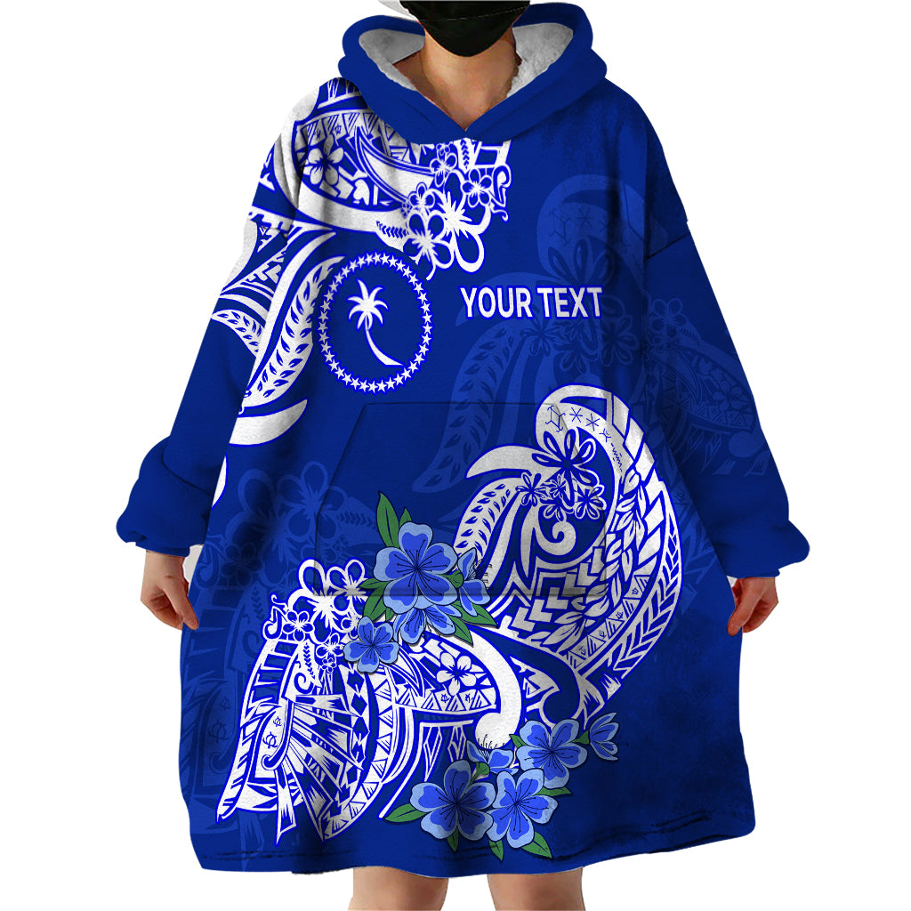 (Custom Personalised) FSM Chuuk State Wearable Blanket Hoodie Polynesian Floral Tribal LT9 - Polynesian Pride