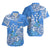 FSM Kosrae State Hawaiian Shirt Polynesian Floral Tribal LT9 Blue - Polynesian Pride