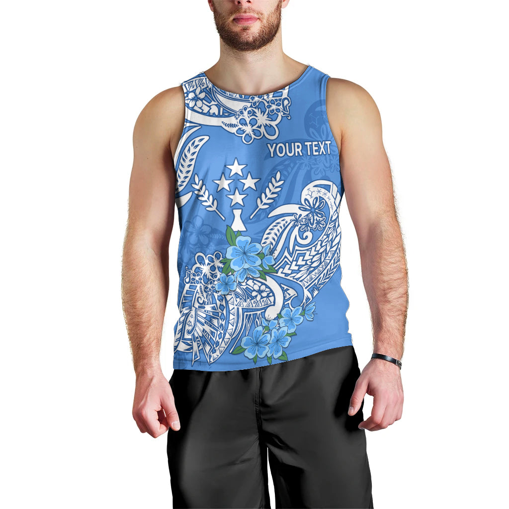 (Custom Personalised) FSM Kosrae State Men Tank Top Polynesian Floral Tribal LT9 - Polynesian Pride