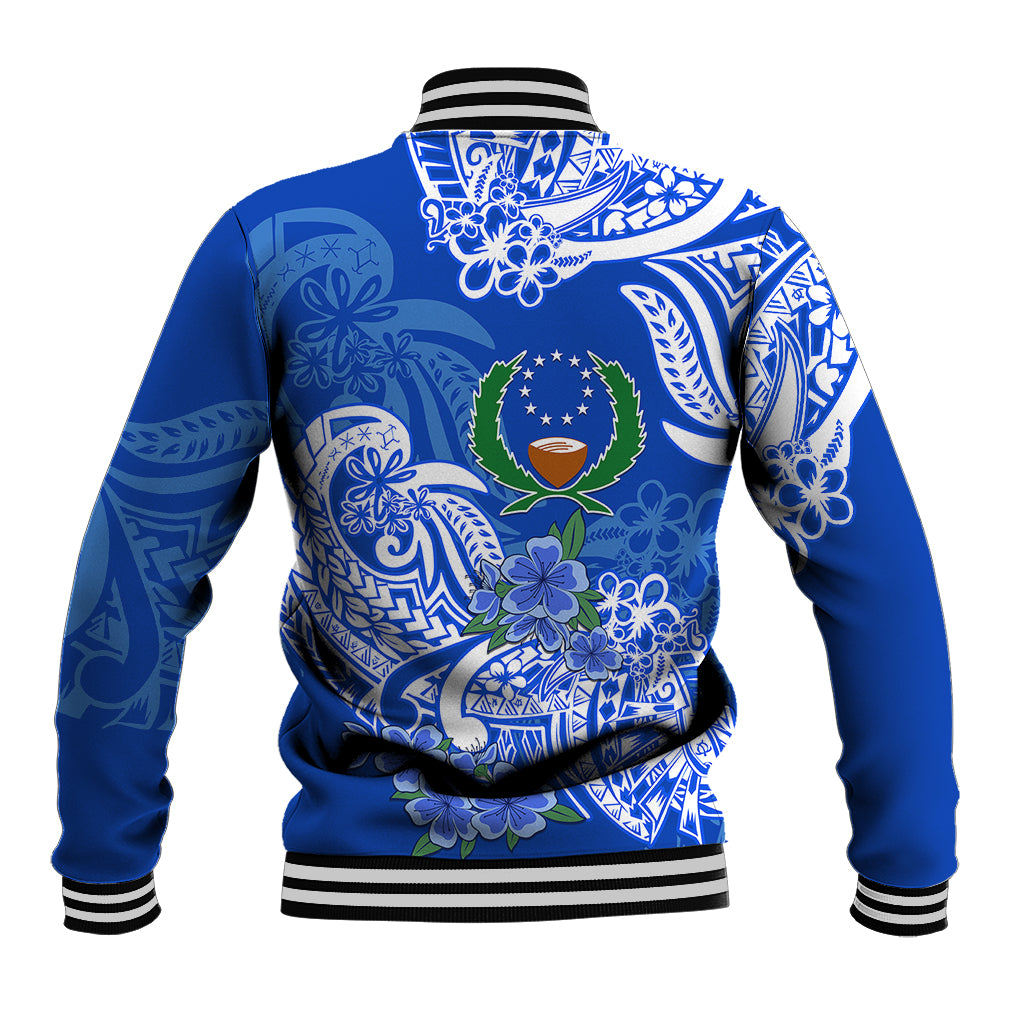 FSM Pohnpei State Baseball Jacket Polynesian Floral Tribal LT9 - Polynesian Pride
