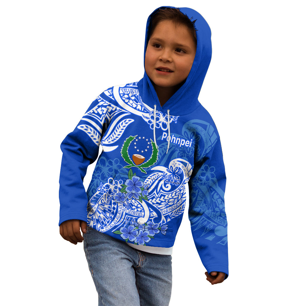 FSM Pohnpei State Kid Hoodie Polynesian Floral Tribal LT9 - Polynesian Pride