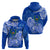 Custom FSM Pohnpei State Hoodie Polynesian Floral Tribal LT9 Pullover Hoodie Blue - Polynesian Pride