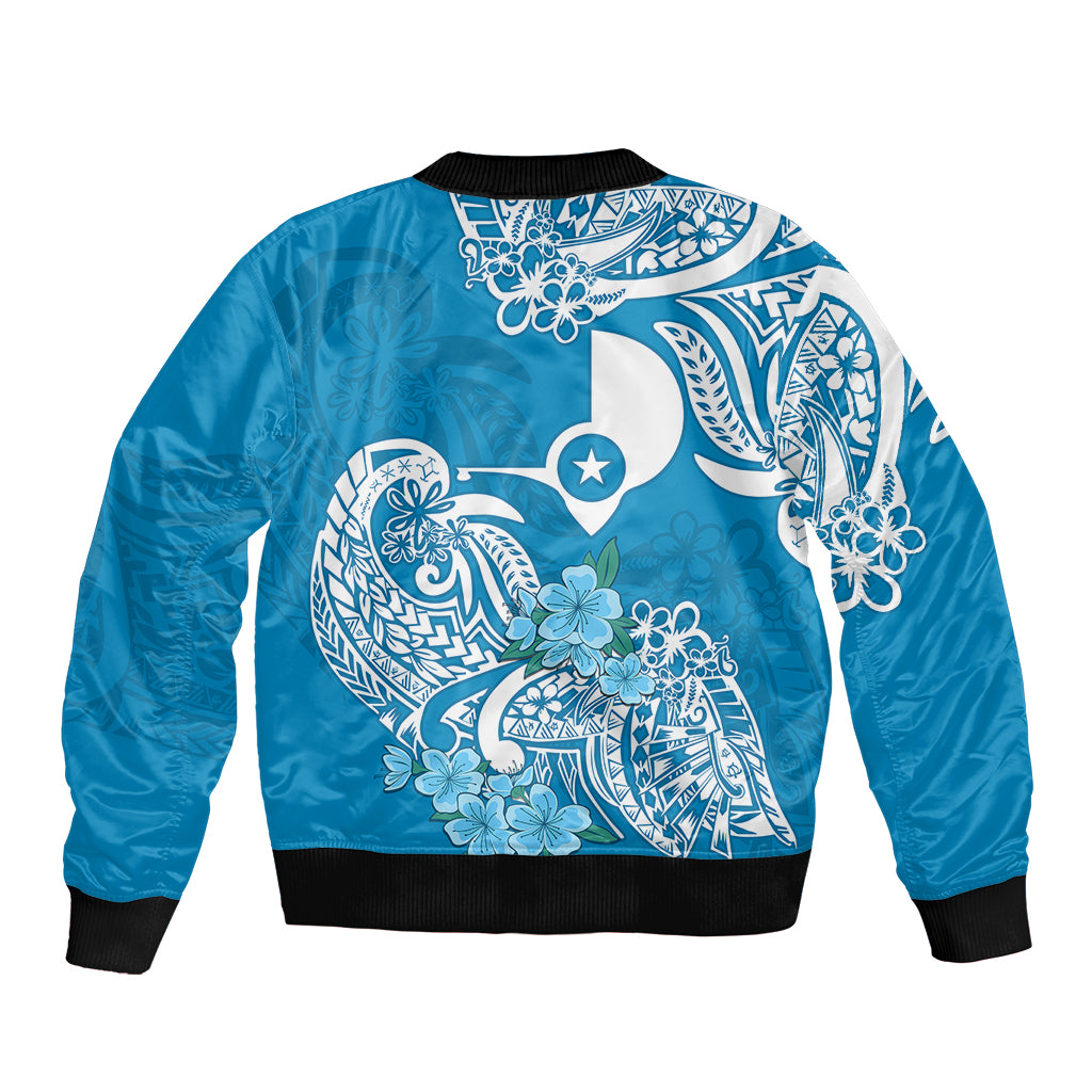 FSM Yap State Bomber Jacket Polynesian Floral Tribal LT9 - Polynesian Pride