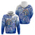 Northern Mariana Islands Hoodie Polynesian Floral Tribal LT9 Blue - Polynesian Pride