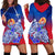 Tahiti Hoodie Dress Polynesian Floral Tribal LT9 Blue - Polynesian Pride