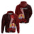 Custom Tahiti Hoodie Polynesian Coat of Arm With Hibiscus LT9 Pullover Hoodie Red - Polynesian Pride